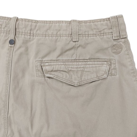 Timberland Cargo Shorts Mens 38 Beige Flat Front High Rise Cotton Outdoor Hiking - Picture 6 of 10